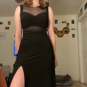 Nightway Long Black Dress